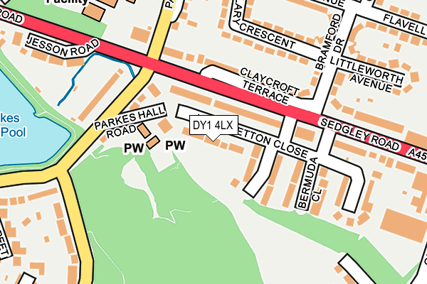 DY1 4LX map - OS OpenMap – Local (Ordnance Survey)