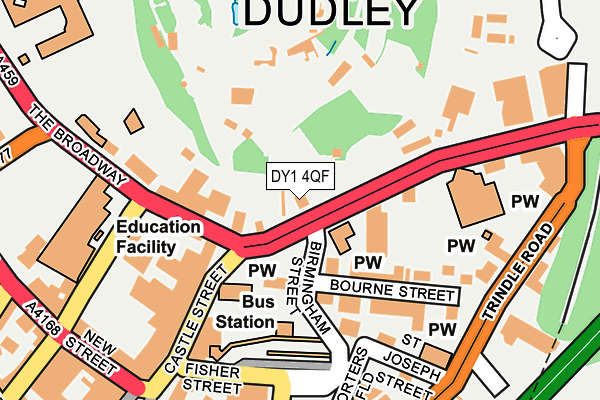DY1 4QF map - OS OpenMap – Local (Ordnance Survey) DY1 4QF map - OS OpenMap – Local (Ordnance Survey)