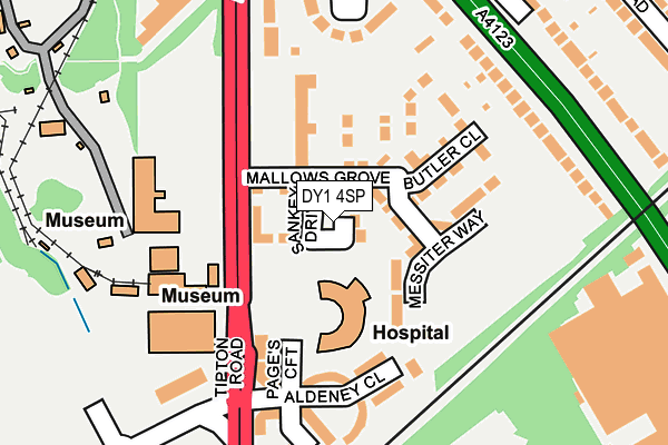 DY1 4SP map - OS OpenMap – Local (Ordnance Survey) DY1 4SP map - OS OpenMap – Local (Ordnance Survey)