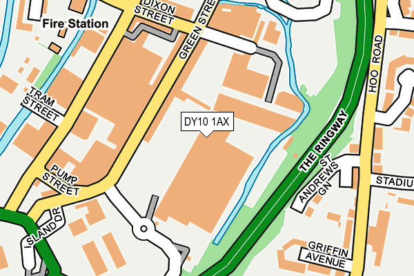 DY10 1AX map - OS OpenMap – Local (Ordnance Survey) DY10 1AX map - OS OpenMap – Local (Ordnance Survey)