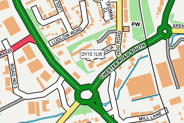 DY10 1LW map - OS OpenMap – Local (Ordnance Survey) DY10 1LW map - OS OpenMap – Local (Ordnance Survey)