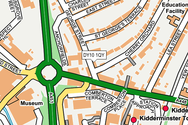 DY10 1QY map - OS OpenMap – Local (Ordnance Survey) DY10 1QY map - OS OpenMap – Local (Ordnance Survey)