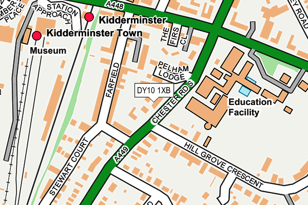 DY10 1XB map - OS OpenMap – Local (Ordnance Survey) DY10 1XB map - OS OpenMap – Local (Ordnance Survey)