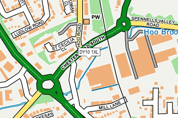 DY10 1XL map - OS OpenMap – Local (Ordnance Survey)