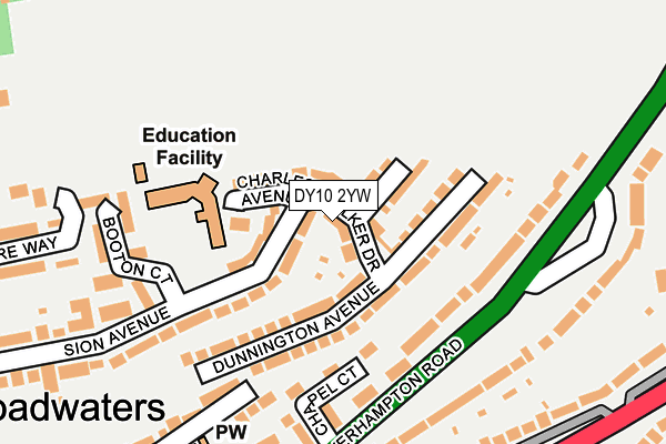 DY10 2YW map - OS OpenMap – Local (Ordnance Survey) DY10 2YW map - OS OpenMap – Local (Ordnance Survey)