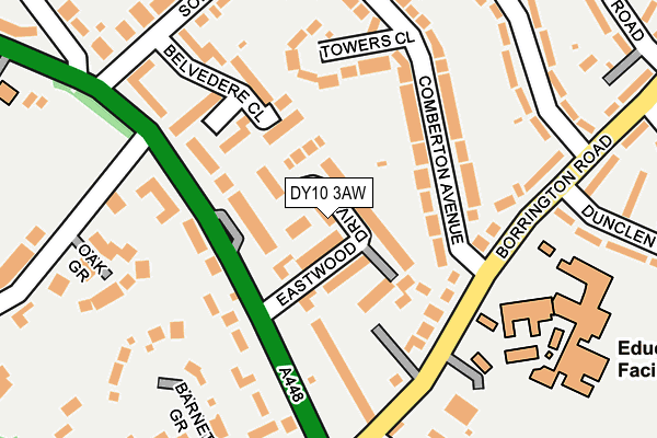 DY10 3AW map - OS OpenMap – Local (Ordnance Survey) DY10 3AW map - OS OpenMap – Local (Ordnance Survey)