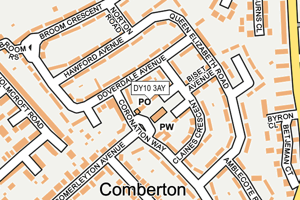 DY10 3AY map - OS OpenMap – Local (Ordnance Survey) DY10 3AY map - OS OpenMap – Local (Ordnance Survey)