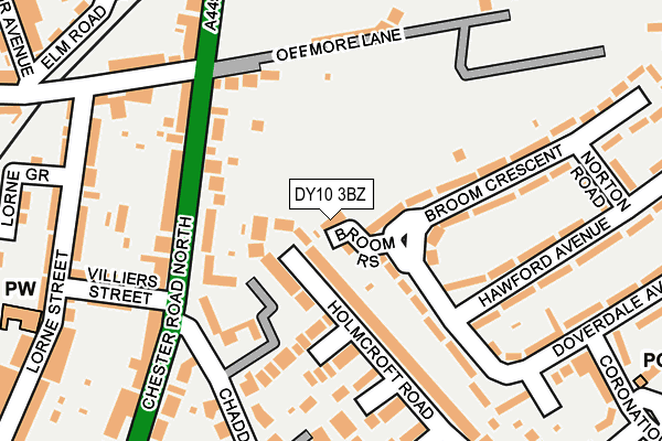 DY10 3BZ map - OS OpenMap – Local (Ordnance Survey) DY10 3BZ map - OS OpenMap – Local (Ordnance Survey)