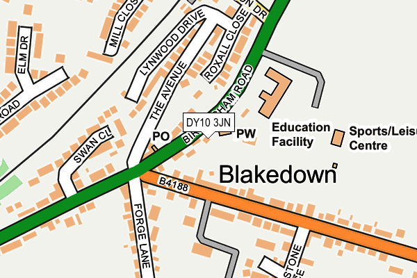DY10 3JN map - OS OpenMap – Local (Ordnance Survey)