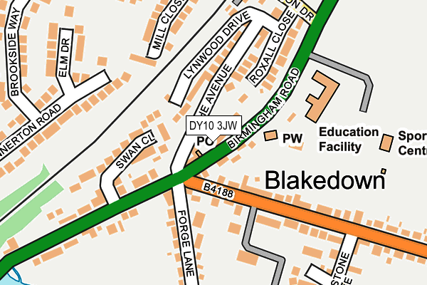 DY10 3JW map - OS OpenMap – Local (Ordnance Survey) DY10 3JW map - OS OpenMap – Local (Ordnance Survey)