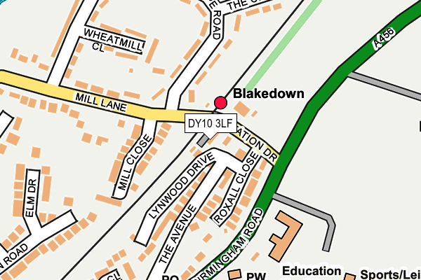 DY10 3LF map - OS OpenMap – Local (Ordnance Survey) DY10 3LF map - OS OpenMap – Local (Ordnance Survey)