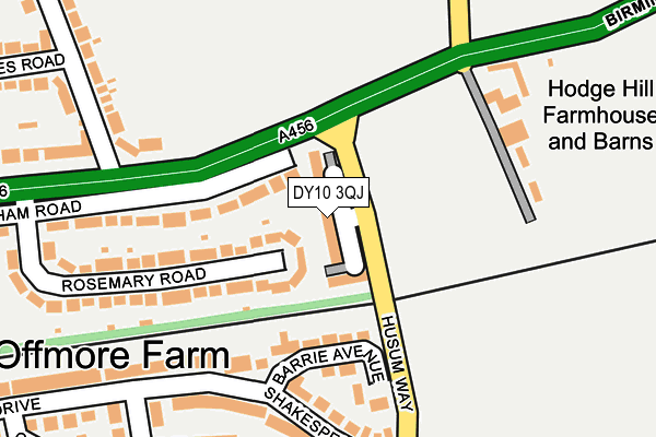 DY10 3QJ map - OS OpenMap – Local (Ordnance Survey) DY10 3QJ map - OS OpenMap – Local (Ordnance Survey)