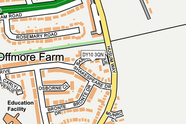 DY10 3QN map - OS OpenMap – Local (Ordnance Survey) DY10 3QN map - OS OpenMap – Local (Ordnance Survey)