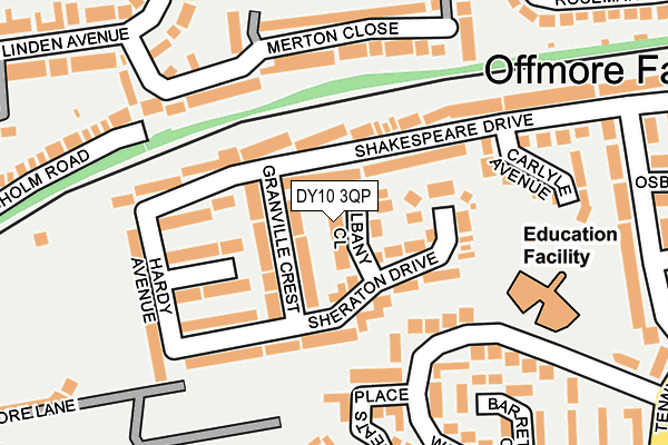 DY10 3QP map - OS OpenMap – Local (Ordnance Survey) DY10 3QP map - OS OpenMap – Local (Ordnance Survey)