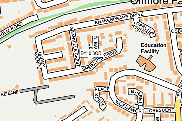 DY10 3QR map - OS OpenMap – Local (Ordnance Survey) DY10 3QR map - OS OpenMap – Local (Ordnance Survey)
