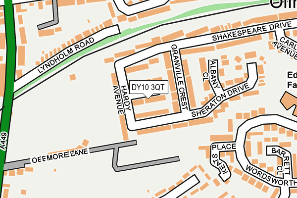 DY10 3QT map - OS OpenMap – Local (Ordnance Survey) DY10 3QT map - OS OpenMap – Local (Ordnance Survey)