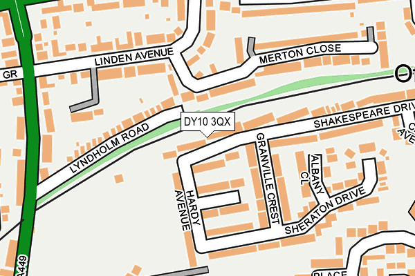 DY10 3QX map - OS OpenMap – Local (Ordnance Survey) DY10 3QX map - OS OpenMap – Local (Ordnance Survey)