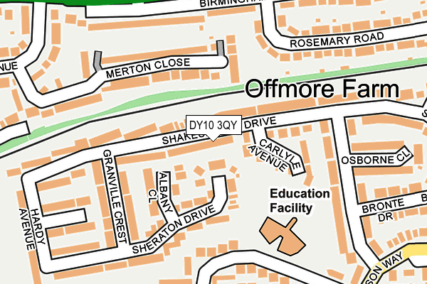 DY10 3QY map - OS OpenMap – Local (Ordnance Survey) DY10 3QY map - OS OpenMap – Local (Ordnance Survey)