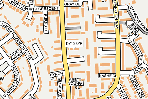 DY10 3YF map - OS OpenMap – Local (Ordnance Survey) DY10 3YF map - OS OpenMap – Local (Ordnance Survey)