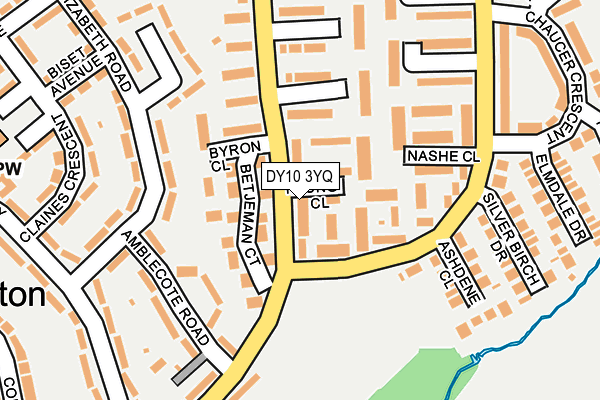 DY10 3YQ map - OS OpenMap – Local (Ordnance Survey) DY10 3YQ map - OS OpenMap – Local (Ordnance Survey)