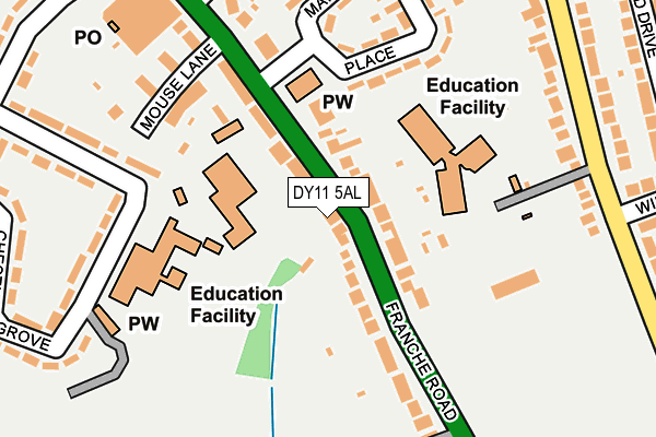 DY11 5AL map - OS OpenMap – Local (Ordnance Survey) DY11 5AL map - OS OpenMap – Local (Ordnance Survey)