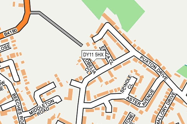 DY11 5HX map - OS OpenMap – Local (Ordnance Survey) DY11 5HX map - OS OpenMap – Local (Ordnance Survey)