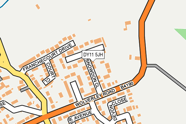 DY11 5JH map - OS OpenMap – Local (Ordnance Survey)