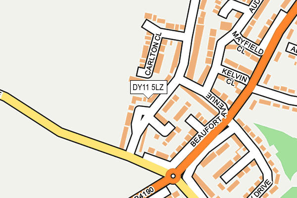 DY11 5LZ map - OS OpenMap – Local (Ordnance Survey) DY11 5LZ map - OS OpenMap – Local (Ordnance Survey)