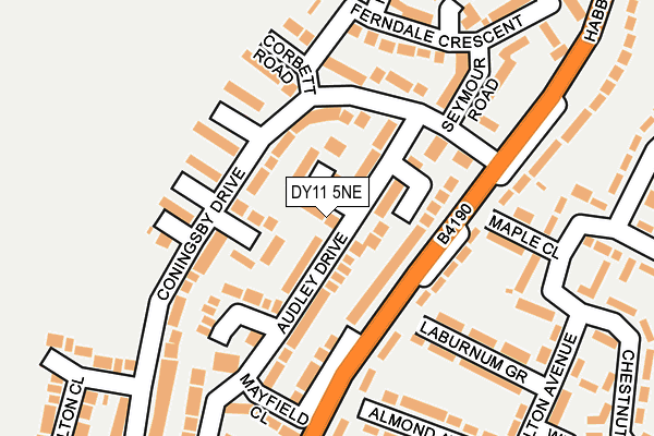 DY11 5NE map - OS OpenMap – Local (Ordnance Survey) DY11 5NE map - OS OpenMap – Local (Ordnance Survey)