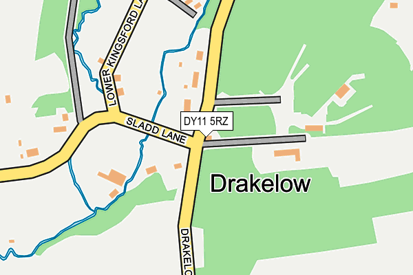 DY11 5RZ map - OS OpenMap – Local (Ordnance Survey)