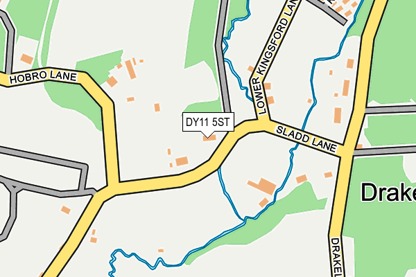 DY11 5ST map - OS OpenMap – Local (Ordnance Survey) DY11 5ST map - OS OpenMap – Local (Ordnance Survey)