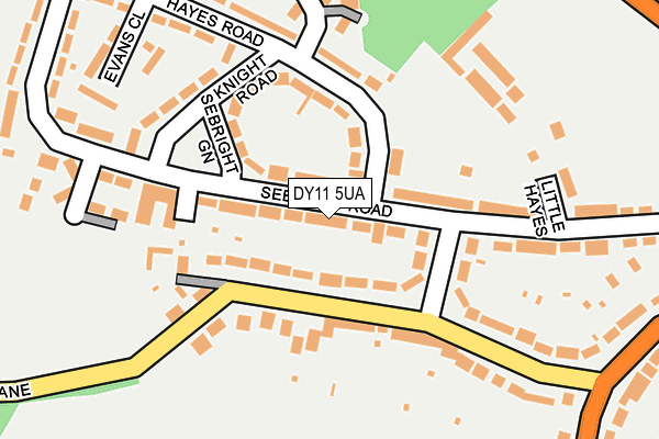DY11 5UA map - OS OpenMap – Local (Ordnance Survey) DY11 5UA map - OS OpenMap – Local (Ordnance Survey)