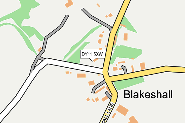 DY11 5XW map - OS OpenMap – Local (Ordnance Survey)