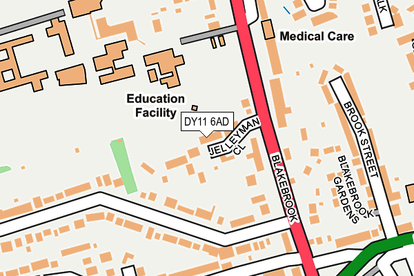 DY11 6AD map - OS OpenMap – Local (Ordnance Survey) DY11 6AD map - OS OpenMap – Local (Ordnance Survey)