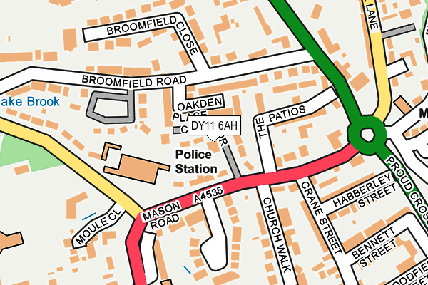 DY11 6AH map - OS OpenMap – Local (Ordnance Survey) DY11 6AH map - OS OpenMap – Local (Ordnance Survey)