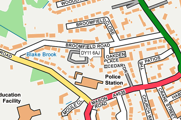 DY11 6AJ map - OS OpenMap – Local (Ordnance Survey) DY11 6AJ map - OS OpenMap – Local (Ordnance Survey)