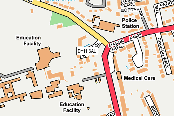 DY11 6AL map - OS OpenMap – Local (Ordnance Survey) DY11 6AL map - OS OpenMap – Local (Ordnance Survey)