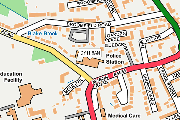 DY11 6AN map - OS OpenMap – Local (Ordnance Survey)