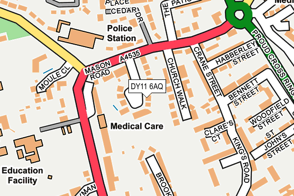 DY11 6AQ map - OS OpenMap – Local (Ordnance Survey) DY11 6AQ map - OS OpenMap – Local (Ordnance Survey)