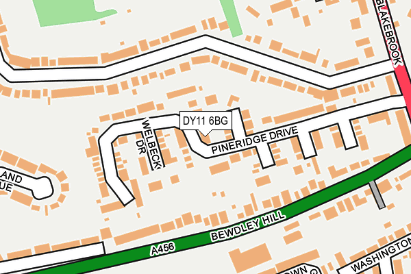 DY11 6BG map - OS OpenMap – Local (Ordnance Survey) DY11 6BG map - OS OpenMap – Local (Ordnance Survey)