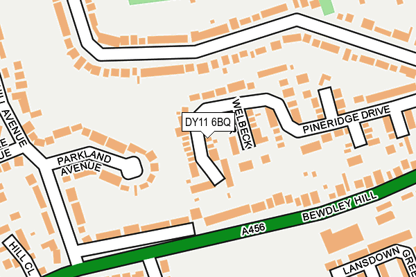 DY11 6BQ map - OS OpenMap – Local (Ordnance Survey) DY11 6BQ map - OS OpenMap – Local (Ordnance Survey)