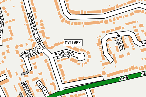 DY11 6BX map - OS OpenMap – Local (Ordnance Survey)