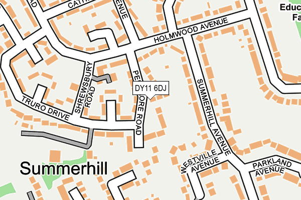 DY11 6DJ map - OS OpenMap – Local (Ordnance Survey) DY11 6DJ map - OS OpenMap – Local (Ordnance Survey)