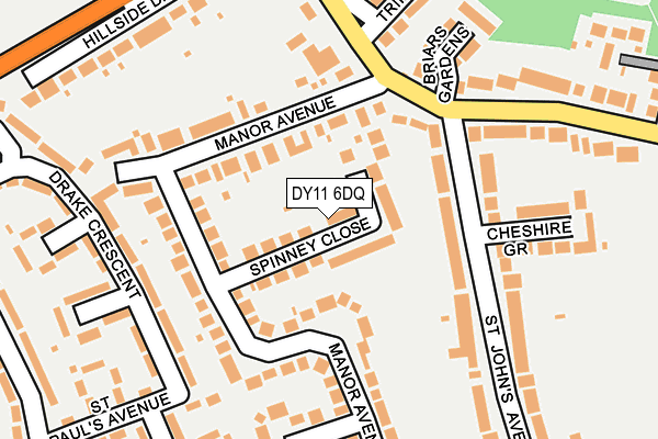 DY11 6DQ map - OS OpenMap – Local (Ordnance Survey) DY11 6DQ map - OS OpenMap – Local (Ordnance Survey)