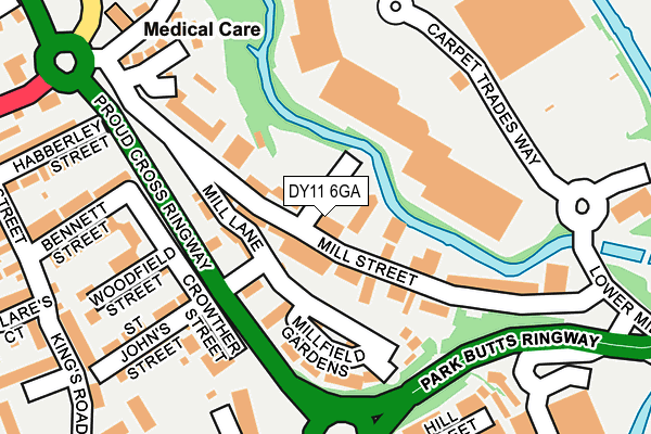 DY11 6GA map - OS OpenMap – Local (Ordnance Survey) DY11 6GA map - OS OpenMap – Local (Ordnance Survey)
