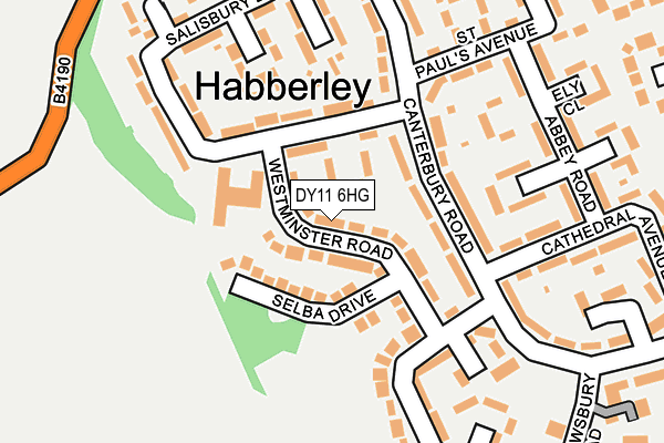 DY11 6HG map - OS OpenMap – Local (Ordnance Survey) DY11 6HG map - OS OpenMap – Local (Ordnance Survey)