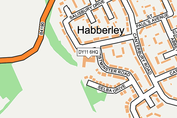 DY11 6HQ map - OS OpenMap – Local (Ordnance Survey)