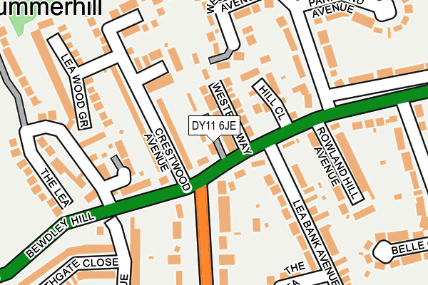 DY11 6JE map - OS OpenMap – Local (Ordnance Survey) DY11 6JE map - OS OpenMap – Local (Ordnance Survey)