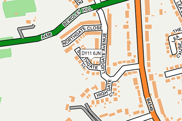 DY11 6JN map - OS OpenMap – Local (Ordnance Survey) DY11 6JN map - OS OpenMap – Local (Ordnance Survey)