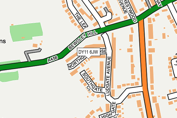 DY11 6JW map - OS OpenMap – Local (Ordnance Survey)